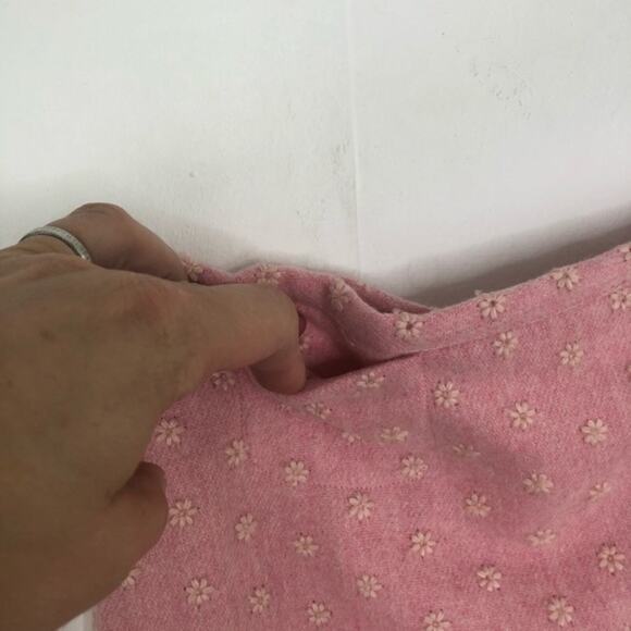 Lilly Pulitzer Pink Embroidered Floral Wool Skirt Size 8 - Picture 9 of 13